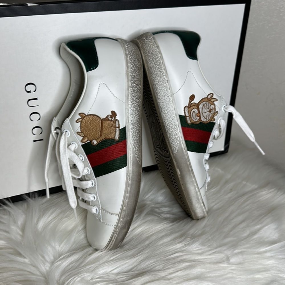 💯Authentic Gucci Sneakers with Cherryline Size 5.5 🍀 - Picture 13 of 15